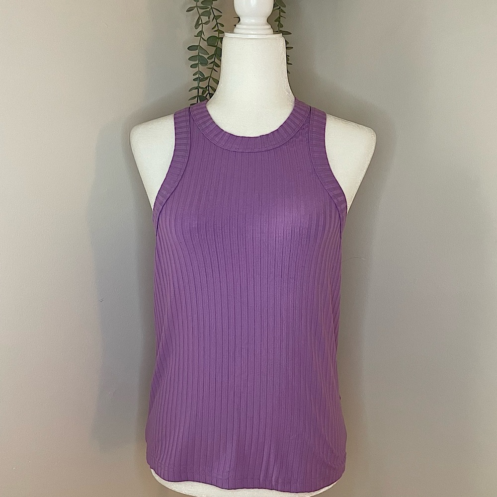 NWOT FP Movement Blissed Out Ribbed Tank in Purple Blossom Size Large
